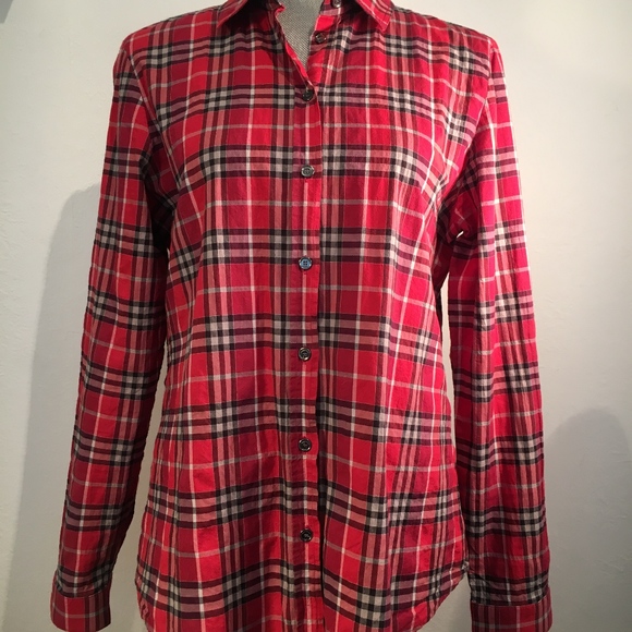 burberry brit red shirt